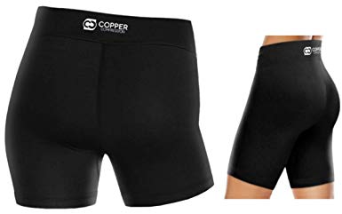 Copper Compression Womens Shorts - Tight Spandex Short for Women Highest Copper