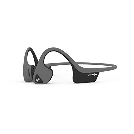 AfterShokz Trekz Air Open Ear Wireless Bone Conduction Headphones, Slate Grey, AS650SG (Renewed)