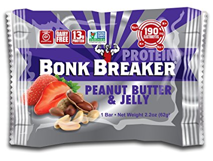 Bonk Breaker High Protein Bar, Peanut Butter & Jelly, 2.2 Ounce 12 Count