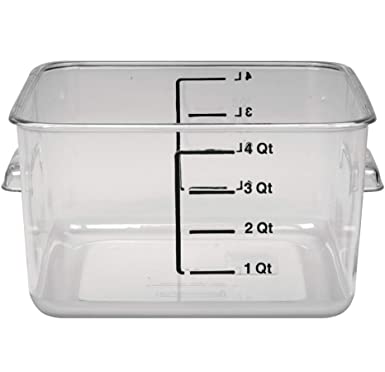 Rubbermaid Commercial Space Saving Food Storage Container, 4 Quart, FG630400