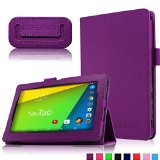 Infiland NeuTab N7 Pro 7 Tablet case Folio PU Leather Slim Stand Case Cover for NeuTab N7 Pro 7 Google Android 44 KitKat Quad Core Tablet  Purple