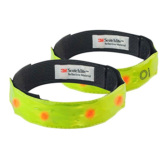 Time To Run High Visibility Armband With LED Pack Of Two