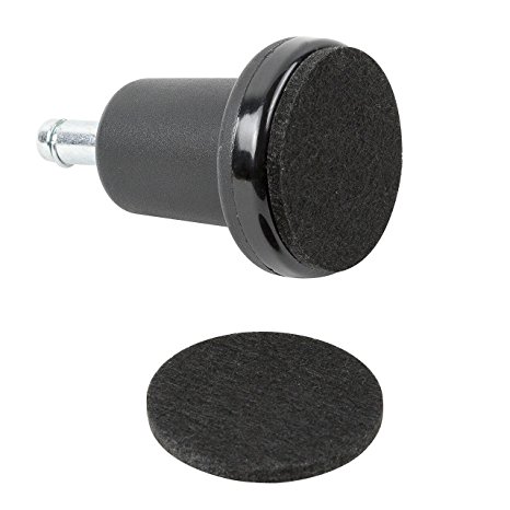 High Profile Bell Glides With Felt Pads Included for Chairs and Stools- 5 Per Set by Pop Designs