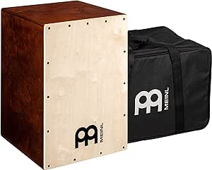 Meinl Percussion Cafe Cajon Box Drum Plus Bag with Snare and Bass Tone for Acoustic Music — Made in Europe — Baltic Birch Wood, Play with Your Hands, 2-Year Warranty (BC1LBNT)