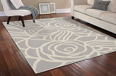 Garland Rug Rhapsody Area Rug, 8 x 10, Silver/Ivory