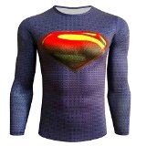 LampH Mens Superman Super Hero Compression Shirt XXL
