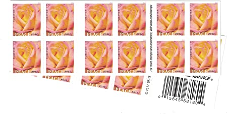 Peace Rose USPS Forever Stamp (2 Booklets (40 Stamps))