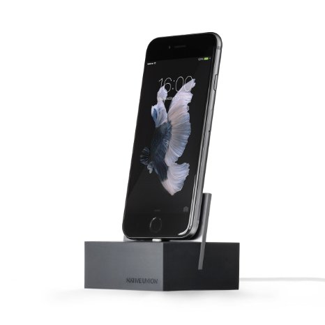 Native Union DOCK for iPhone or iPad - Weighted Charging Dock for iPhone or iPad - Compatible with Most Apple Lightning Devices Slate