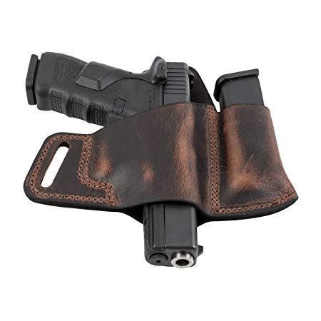 Relentless Tactical Comfort Carry Leather Holster & Mag Pouch Combo | Made in USA | Fits Glock 17 19 22 23 32 33 | Springfield XD & XDS | S&W M&P Shield | Fits Most 1911 Style Handguns