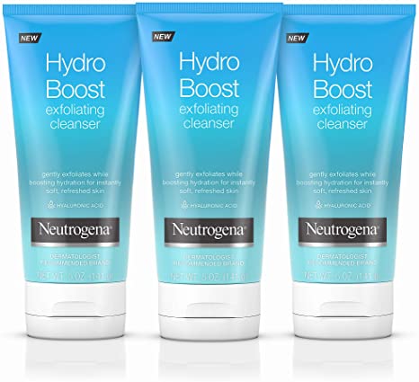 Neutrogena Hydro Boost Exfoliating Facial Cleanser, 5 Oz (Pack of 3)