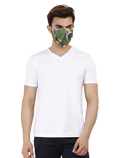 PureMe (Pack of 20) Stylish Indoor Flu Protection Surgical Anti Pollution Dust Masks for germs, virus, and bacteria- Camouflage