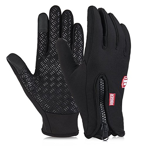 Vbiger Upgraded Winter Cycling Gloves for Men & Women Outdoor Cold Weather Gloves Touch Screen Bike Gloves