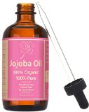 Leven Rose Jojoba Oil Organic 100 Pure Cold Pressed Unrefined Natural - Made In The USA - Great for Hair Skin Lips Face Stretch Marks Beards Acne - 4 Oz - Great Carrier Oil for Essential Oils