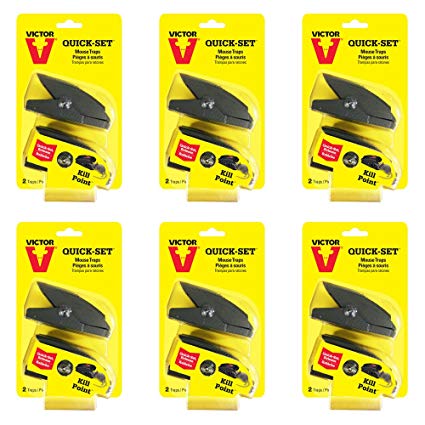 Victor Quick-Set Mouse Trap - 6 Pack (12 Traps) M137 - One touch set