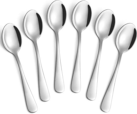 Hiware 6 Pcs Demitasse Espresso Spoons, 4.7 Inches Stainless Steel Mini Coffee Spoons