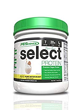 PEScience Select Vegan Protein, Peanut Butter Delight, 7 Serving, Premium Pea and Brown Rice Blend