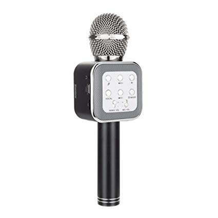 Shendong Pop Solo Wireless Bluetooth Karaoke Microphone with Built-in Speaker, Portable Handheld Karaoke Machine for Android Phone/iPhone/iPad/PC/ MP3/ MP4