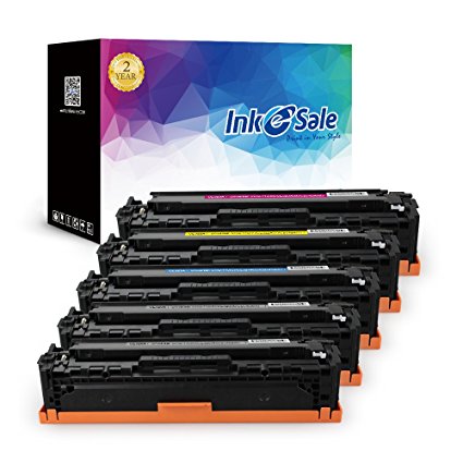 INK E-SALE Replacement for HP CE320A CE321A CE322A CE323A Canon 116 (2K/C/Y/M) Toner Cartridge use with HP LaserJet CP1525n CP1525nw CM1415fn CM1415fnw, Canon MF8080cw Series Printer, 5 Pack