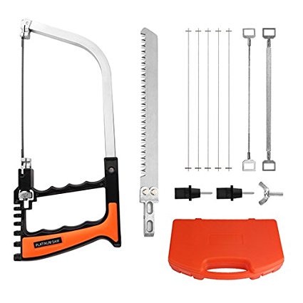 DYS Magic Handsaw Set, 12 in 1 DIY Multi Purpose Bow Saw Hacksaw Universal Saw Woodworking Tool for Wood Working, Kitchen, Glass,Tile, Wood, Metal, Plastic