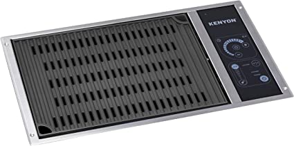 Kenyon No Lid Built-In Electric Grill, Marine-Grade Stainless Steel Grill, Single Burner, Quick Heat Up, IntelliKEN Touch Control, UL-Approved For Indoor And Outdoor Use, Dishwasher Safe Grate, 240V