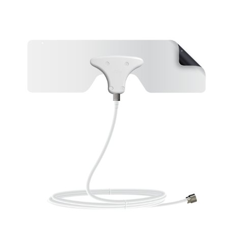 Mohu Leaf Metro TV Antenna Indoor Portable 25 Mile Range Original Paper-thin Reversible Paintable 4K-Ready HDTV 10 Foot Detachable Cable Premium Materials for Performance USA Made MH-110543