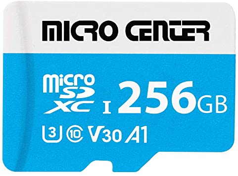 Micro Center Premium 256GB microSDXC Card UHS-I Flash Memory Card C10 U3 V30 4K UHD Video A1 Micro SD Card with Adapter (256GB)