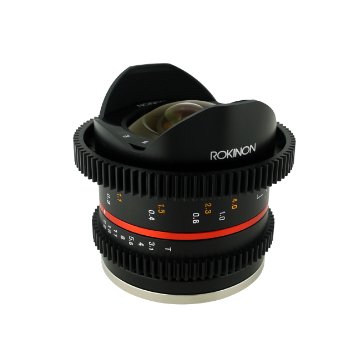 Rokinon 8mm T3.1 UMC Cine Fisheye II Lens for Canon EF-M Mount Compact System Cameras (CV8MBK31-M