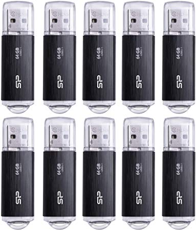 Silicon Power 10-Pack 64GB USB 3.0/3.1 Gen1 USB Flash Drive Blaze B02