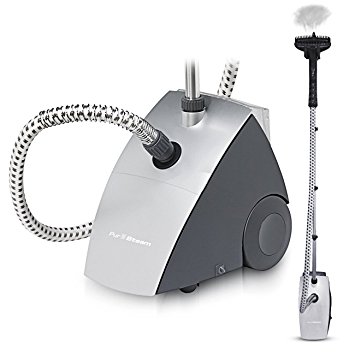 Elite Garment Steamer By PurSteam, Heavy Duty Powerful Fabric Steamer with Fabric Brush and Garment Hanger