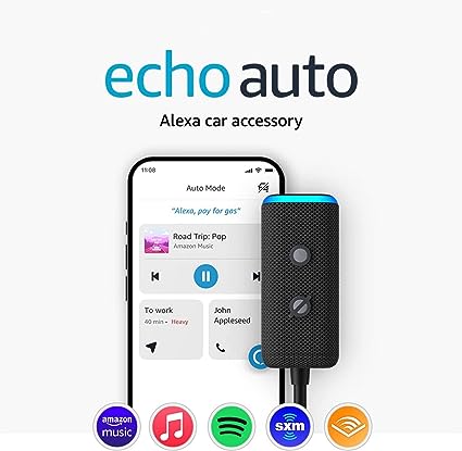 Echo Auto (2nd Gen, 2022 release) - Black   4 months Amazon Music Unlimited FREE with auto-renew