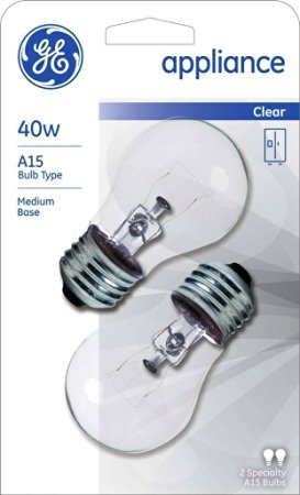 GE Appliance Light Bulb 40w A15 - 2-Count (Pack of 3)