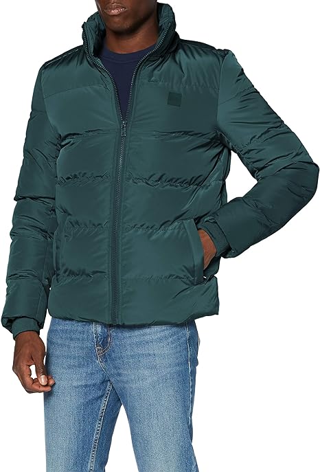 Urban Classics Men's Hooded Buffer Jacket with Quilted Interior
