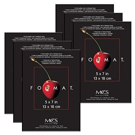 MCS Format Frame (6 Pack), 5 by 7", Black