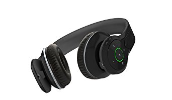 NeoJDX Venice Over ear bluetooth Headphones, Best Bass Headphones with 40mm Bass Driver, Noise Isolated wireless Headset, with mic - Black