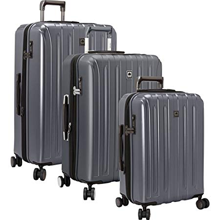 DELSEY Paris Titanium 3 Piece Expandable Hardside Spinner Luggage Set, Graphite