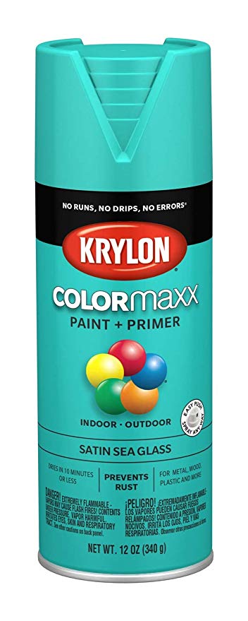 Krylon K05576007 COLORmaxx Spray Paint, Aerosol, Sea Glass