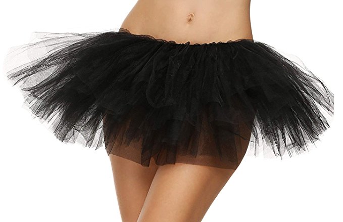 Women's Retro 5 Layers Tulle Cosplay Costume Dance Tutu Skirt