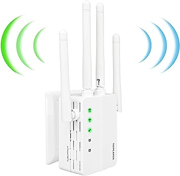 WiFi Extender, 5G 1200Mbps Dual Band WiFi Extenders Signal Booster for Home, Device Servers WiFi Booster Covers Up to 7000 Sq.ft and 20 Devices, 1200Mbps Wireless Signal Repeater with Ethernet (White)