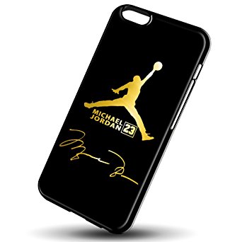 Air Jordan Treasure in gold logo for iPhone 6/6s Black Case