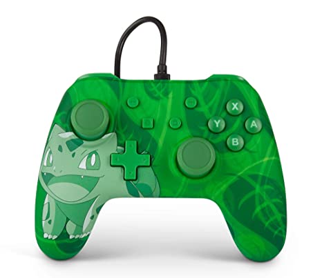 PowerA Wired Controller for Nintendo Switch - Pokémon: Bulbasaur Overgrow, Gamepad, Game controller, Wired controller, Officially licensed