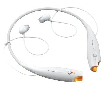 LG Electronics HBS-700W Wireless Bluetooth Stereo Bluetooth Headset - WhiteOrange