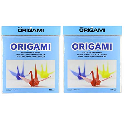 Aitoh OG-6 Origami Paper, 9.75-Inch by 9.75-Inch, 100-Pack (Set of 2)