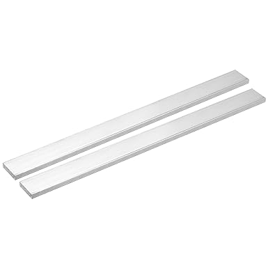 uxcell Square Aluminum Flat Bar, 2pcs 1/4" Thickness 1" Width 12" Length Square Aluminum Bar 6061 Aluminum Flat Plate, 6 x 25 x 305mm T6511 Solid New Mill Stock