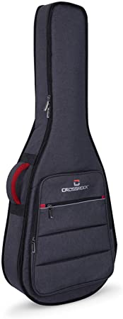 Crossrock 1/2 Size Classical Guitar Bag with 10mm Padded Backpack Straps in Dark Grey (CRSG107CHDG)