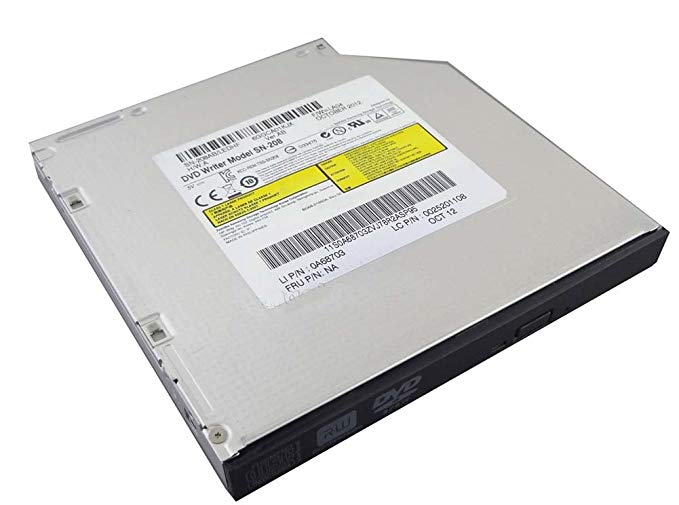 Toshiba Samsung SN-208 Internal DVD±RW (±R DL) CD Burner Trayload Drive SATA Slimline 12.7mm for Laptops