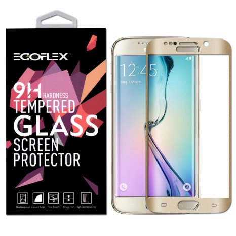 Galaxy S6 Edge Plus Screen Protector (Gold), EGOFLEX Tru-Glass Series [Tempered Glass] 5.7" Curved Full Screen Coverage Screen Protector for Samsung S6 Edge