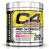 Cellucor C4 Ripped Preworkout Thermogenic Fat Burner Powder Preworkout Energy Weight Loss 30 Servings Cherry Limeade