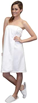 bamboo ladies luxurious shower/bath towel Body wrap (adjustable) - white