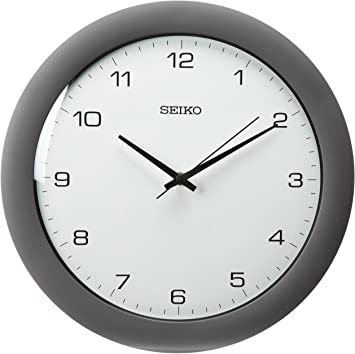 Seiko Wall Clock Silver-Tone Metallic Case