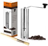 LifeSky Stainless Steel Manual Coffee Grinder - High Quality Burr Coffee Grinder - Coffee Maker With Grinder For Espresso - Burr Grinder Coffee Mill